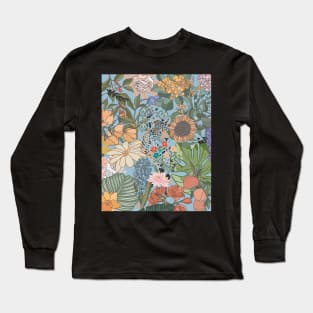 Floral Jungle Patterns Long Sleeve T-Shirt